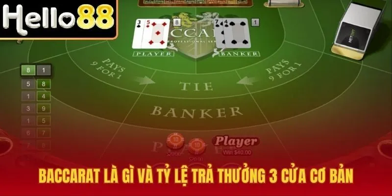 Bản chất baccarat là gì và tỷ lệ thưởng ba cửa cược